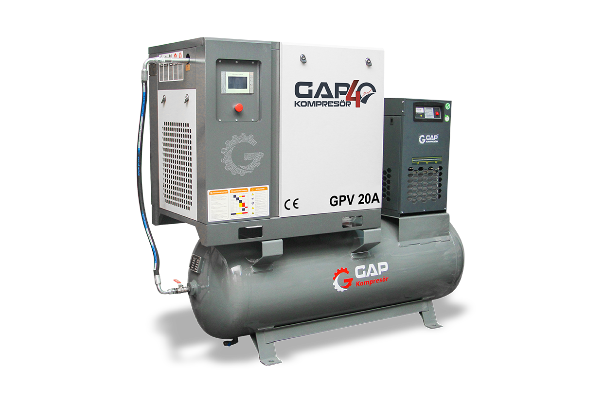 20 Hp 500 lt Depo Üstü Vidalı Hava Kompresörü
